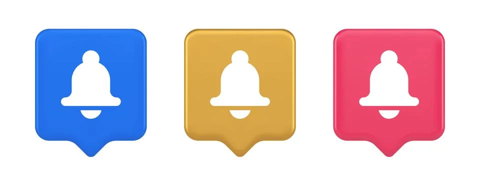 Bell ring audio sound button signal push reminder cyberspace web interface no Illustrazione stock