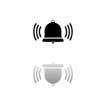 Bell Ring Voice icon flat Stock Illustration