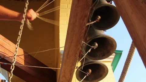 Bell ringing. Stock Footage 75876408