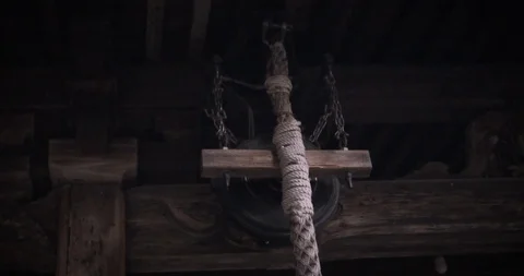 Bell Ringing in Kyoto Temple Stock Footage 87109184