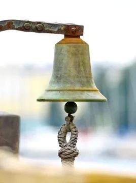 Bell on sailing ship Stock Photos