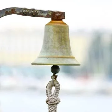 Bell on sailing ship Foto stock