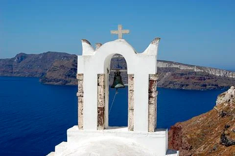 Bell Santorini Stock-Fotos