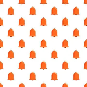 Bell seamless pattern representing notification and alert concepts Illustrazione stock