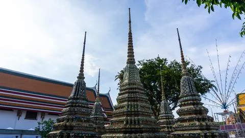 Bell shape temple in Wat Pho Temple in Bangkok, Thailand Stock Photos