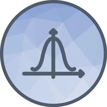 Bell Shaped Graph icon vector image. Stock Illustration