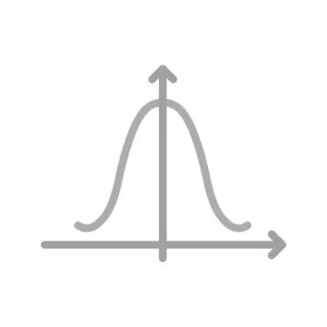 Bell Shaped Graph icon vector image. Illustrazione stock