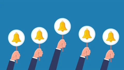 Bell sign - animation concept Stock Footage 169987375