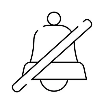 Bell silent icon muting notification sound alert Ilustração Stock