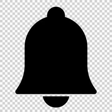 Bell silhouette icon, notification or alarm concept Stock Illustration