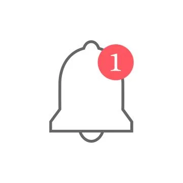 Bell simple icon isolated Stock Illustration