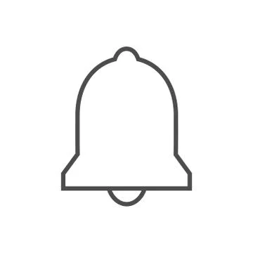 Bell simple icon isolated on the white background Stock Illustration