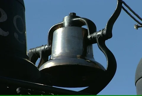 Bell Steam Engine Railroad Video stock 97202181