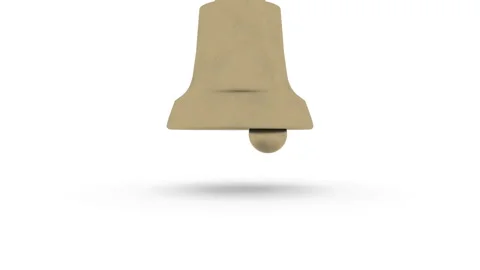 The bell is swinging on a white background. Seamless loop. Stock Footage 129590629