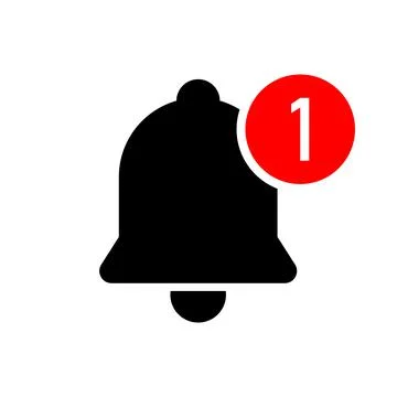 Bell symbol for web, app, ui. Notification bell icon. Incoming inbox message. Stock Illustration