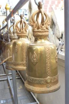 Bell in the temple. Stock Photos
