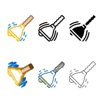 Bell tool color icon vector series Stock Illustration