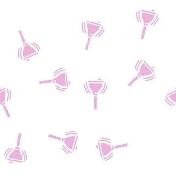Bell tool glyph vector seamless pattern Stockillustratie