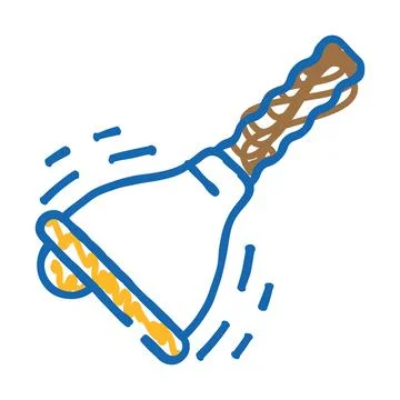 Bell tool icon doodle illustration Illustrazione stock