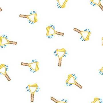 Bell tool vector seamless pattern 库存插图