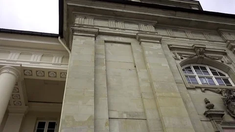 Bell tower about Cathedral of Vilnius, Lithuania Stock Footage 80112585