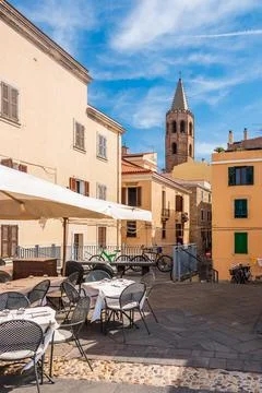 Bell tower in Alghero 库存照片