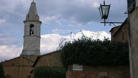 Bell Tower and the Clouds in the Sky 스톡 동영상 106485792