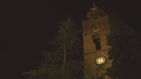 Bell Tower between Trees Video stock 83562085