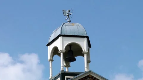 Bell tower blue sky clouds Burslem potteries Stock Footage 49003581