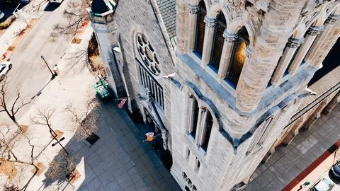 Bell Tower - Cathedral of the Immaculate Conception - Syracuse, NY Stock-Fotos