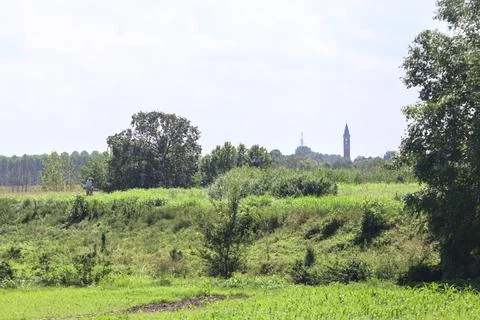 Bell tower in the distance Stock Photos