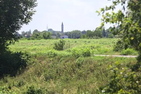 Bell tower in the distance Stock Photos