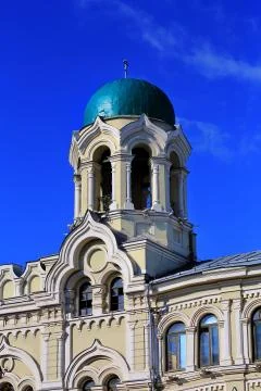 Bell tower with a dome Stock Photos