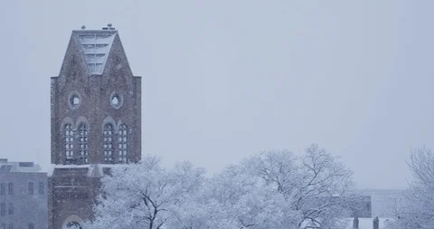 Bell tower during winter Video stock 86331442