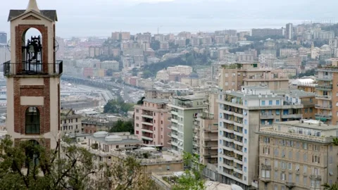 Bell tower in Genova 스톡 동영상 278379602