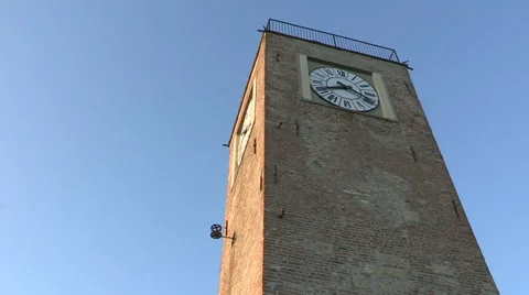 The bell tower of Lu Monferrato Stock Footage 59693375