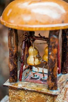 Bell tower made of natural elements Stock Photos