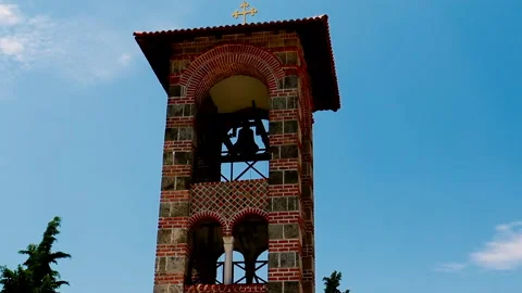 A bell tower at monastery. 스톡 동영상 145486798