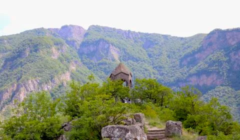 Bell tower in the mountains Stock Photos