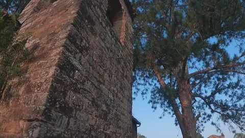 Bell Tower in Ruins. Stock Footage 314746973