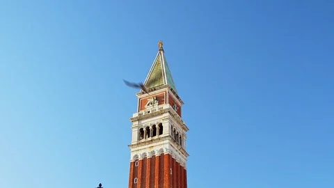 Bell tower of San Marco Venice 스톡 동영상 105437647