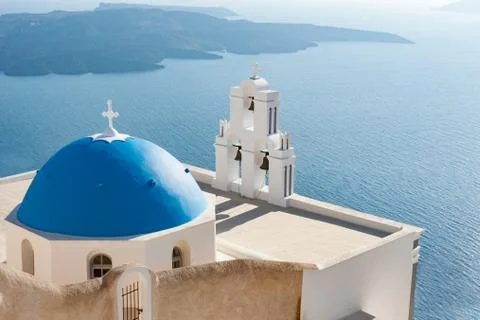 Bell tower on Santorini Foto stock