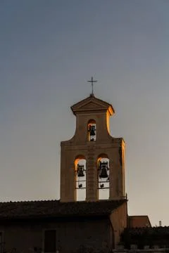 Bell tower at Sunset Stock Photos