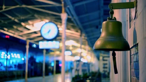  Bell in the Train Station Stock Footage 167298299