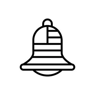 Bell USA flag icon. Simple line, outline vector elements of America icons for ui Illustrazione stock