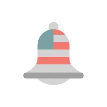 Bell USA flag icon. Simple color vector elements of America icons for ui and ux Stock Illustration