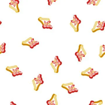 Bell wedding accessory isometric icon seamless pattern Illustrazione stock