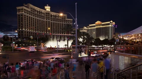Bellagio Caesars Palace Video stock 59618476
