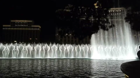 Bellagio fountain3 Video stock 1064971