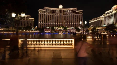 Bellagio Fountains from Sidewalk Video stock 59593398